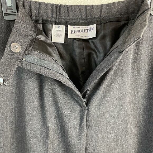 NWT Pendleton Gray Wool Stretch Slacks Size 8 - Picture 3 of 6
